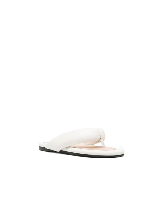 Carven White Flip Flops