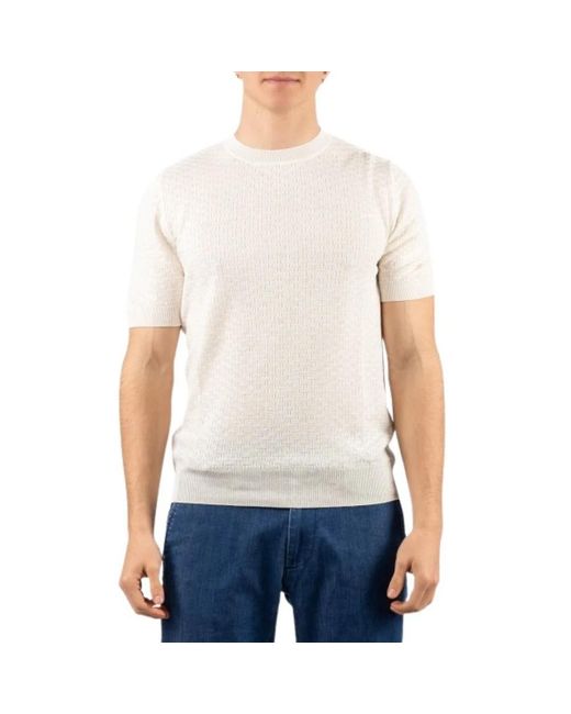 Gran Sasso White Round-Neck Knitwear for men