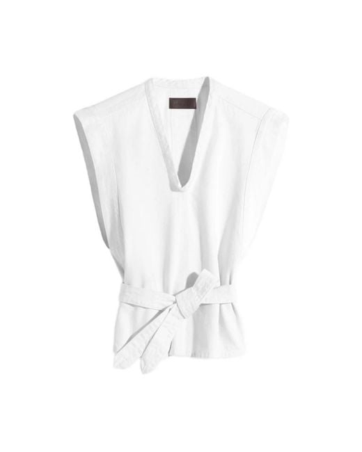 Lemaire White Sleeveless Tops