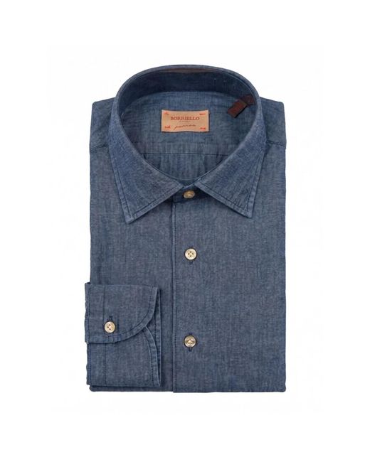 Borriello Overhemden ,Blauw ,Cotone in het Blue voor heren