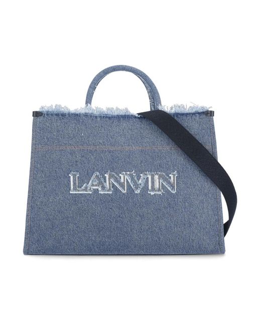 Lanvin Blue Tote Bags