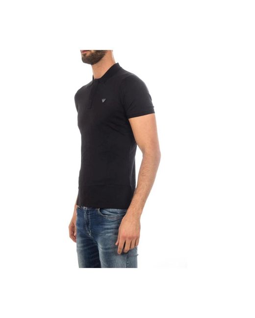 Armani Jeans Black Polo Shirts for men