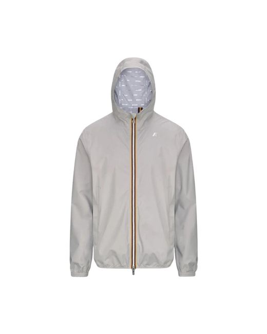 K-Way Jassen ,Polyester Jack Stretch Dot Jacket in het Gray voor heren