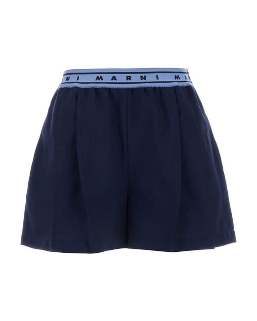 Marni Blue Short Shorts