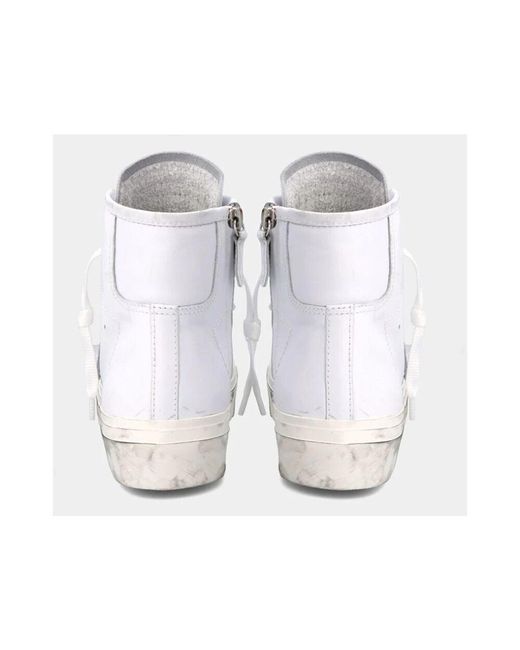 Philippe Model White Weiße high top sneakers