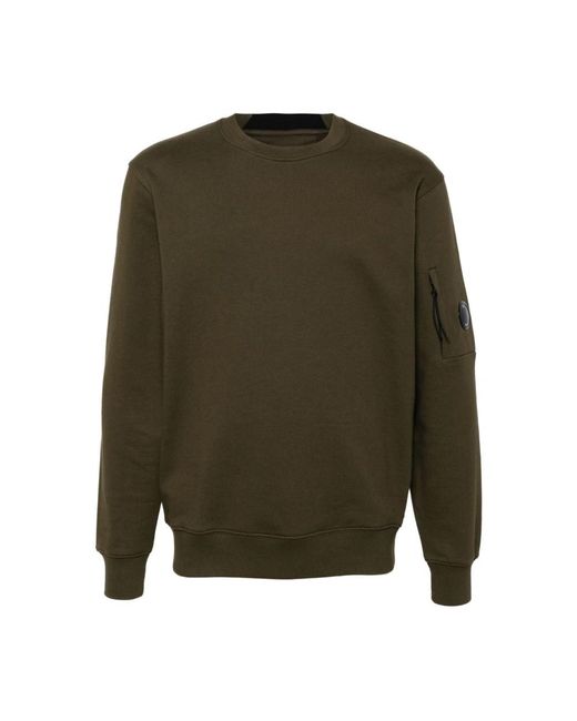 C P Company Grüner pullover mit lens detail in Green für Herren