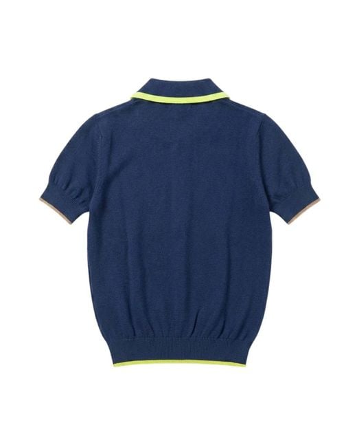 MSGM Blue Polo Shirts