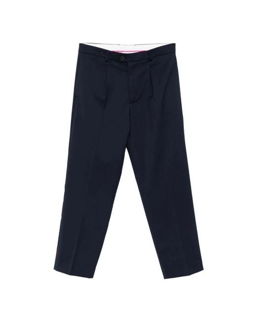 Amaranto Blue Straight Trousers for men