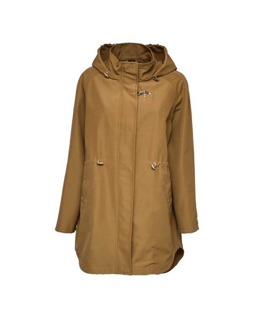 Fay Lange Ongevoerde Parka in het Natural voor heren