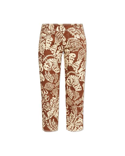 DSquared² Printed Jeans in het Natural