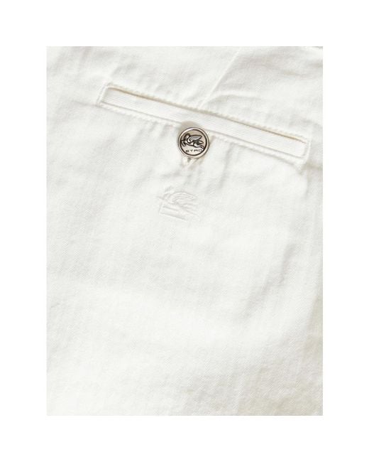 Etro White Short Shorts