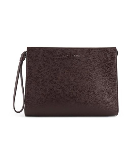 Orciani Brown Clutches for men