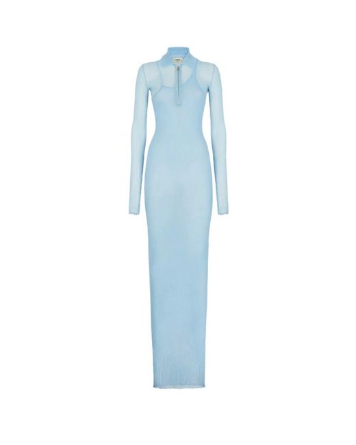 Fendi Blue Long Dress