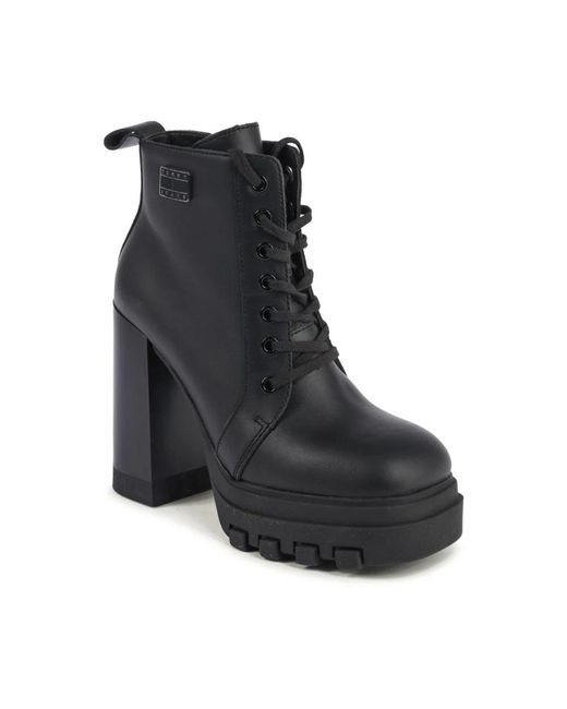 Tommy Hilfiger Black Heeled Boots