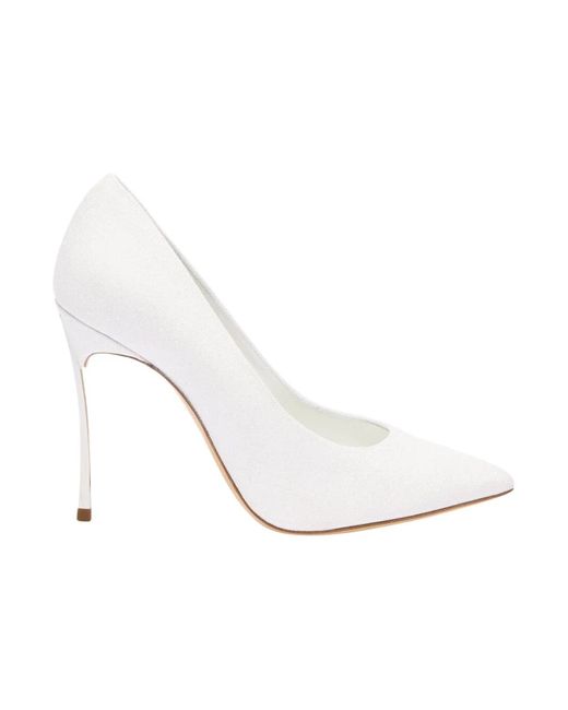 Casadei White Pumps