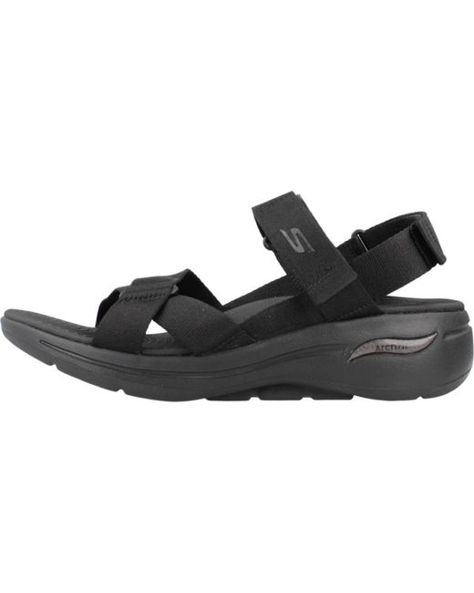 Skechers Black Bequeme arch fit sandalen,bequeme flache sandalen