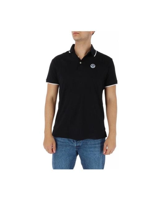 North Sails Black Polo Shirts for men