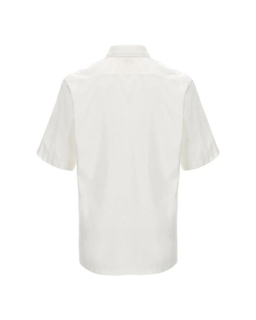 C P Company Weiße baumwoll-popeline-hemd in White für Herren