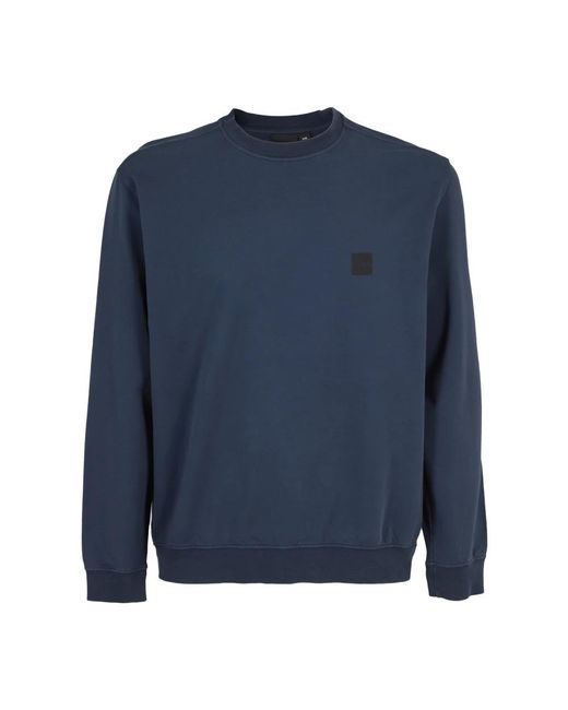 OUTHERE Hoodies & Sweatvesten ,Blauw ,Katoen Stijlvolle Fleece Sweater in het Blue voor heren