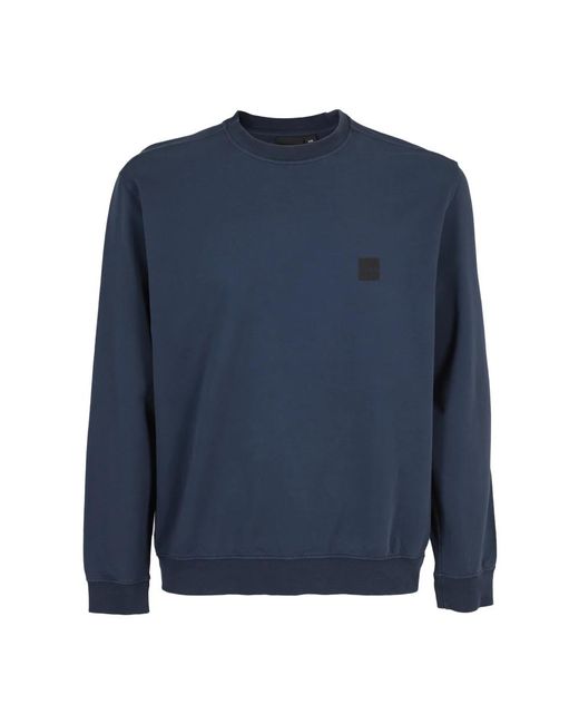 OUTHERE Hoodies & Sweatvesten ,Blauw ,Katoen Stijlvolle Fleece Sweater in het Blue voor heren