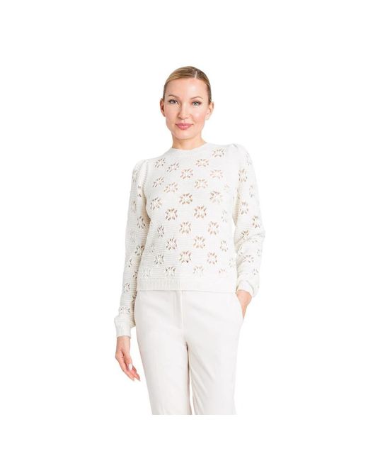 Twinset White Round-Neck Knitwear