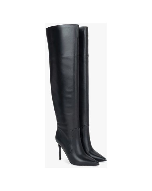 ESTRO Black Over-Knee Boots