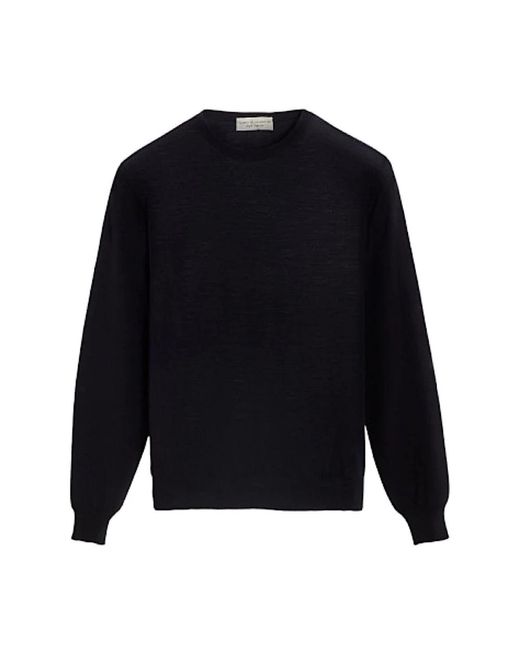 FILIPPO DE LAURENTIIS Blue Round-Neck Knitwear for men