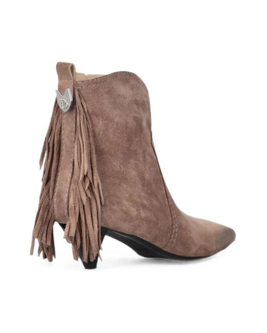 Pinko Brown Cowboy & Biker Boots