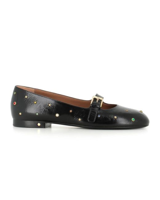 Laurence Dacade Black Lederballerinas Mit-Nieten