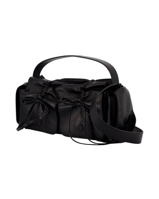 Acne Black Multipocket Lux Schultertasche