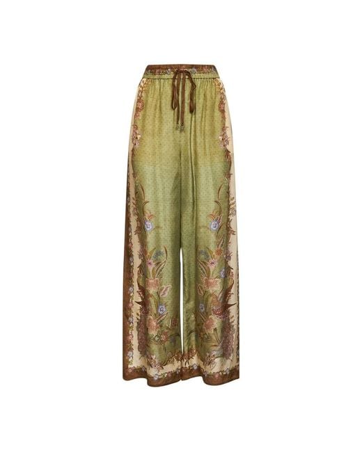 Zimmermann Green Wide Trousers