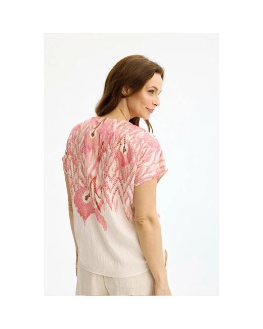 Blouses iN FRONT de color Pink