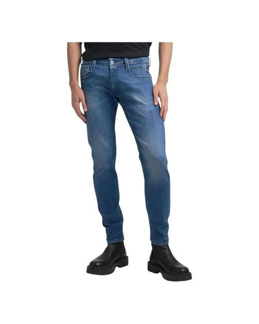 Replay Slim-fit denim hose in Blue für Herren