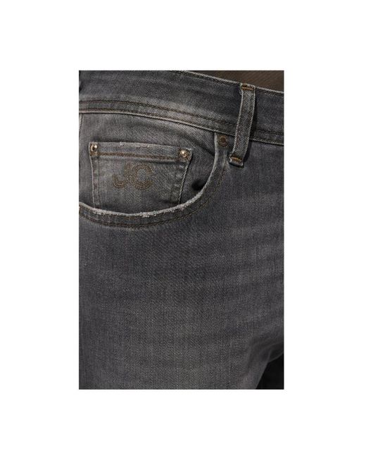 Jacob Cohen Dunkelgraue stretch baumwolle regular fit jeans in Gray für Herren