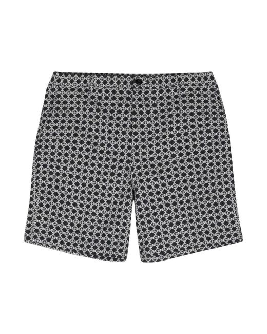 Shorts in cotone con ricamo geometrico di PS by Paul Smith in Gray da Uomo