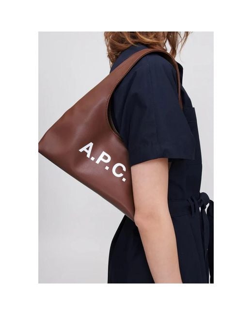 A.P.C. Brown Shoulder Bags