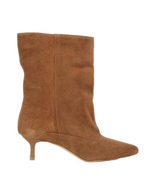 Heeled Boots GISÉL MOIRÉ en coloris Brown