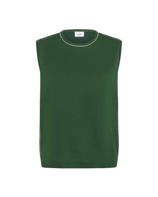 Saint Tropez Round-Neck Knitwear in het Green