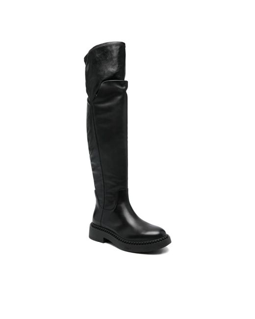 Ash Black Over-Knee Boots