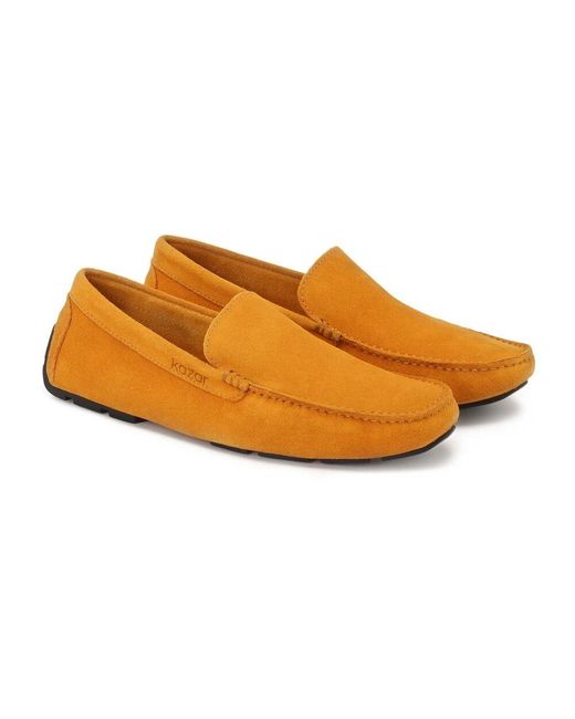 Kazar Herren Wildleder Mokassins Fahr-Mocs in Orange für Herren