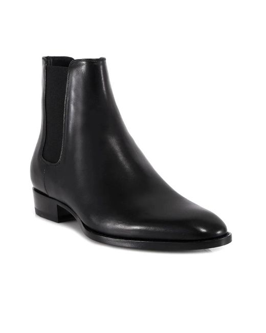 Saint Laurent Black Cowboy & Biker Boots for men