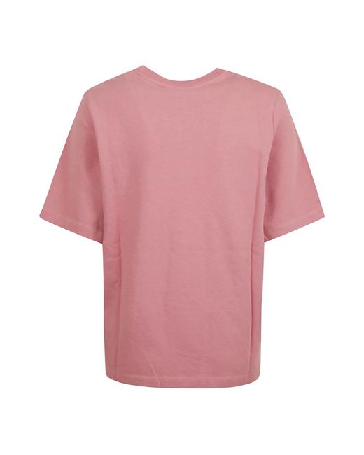Maison Kitsuné Pink Mutiger fox head patch tee shirt