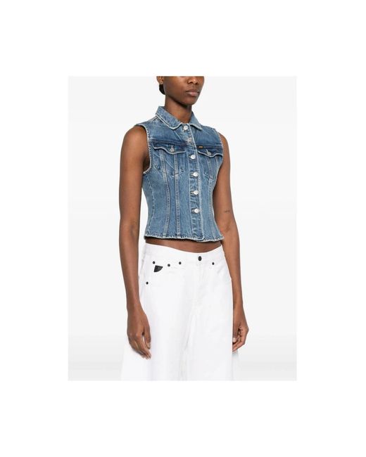 Lois Vest Met Knoopsluiting in het Blue