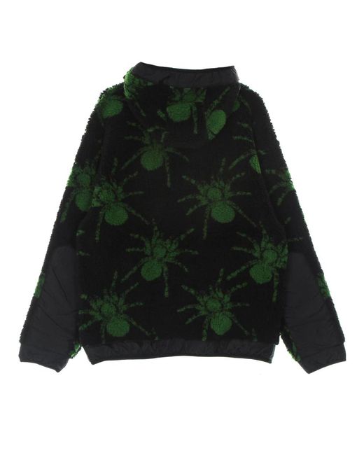 Iuter Hoodies & Sweatvesten ,Zwart ,Polyester Spider Fur Zip Hoodie Zwart in het Green voor heren