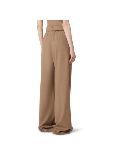 Max Mara Brown Wide Trousers