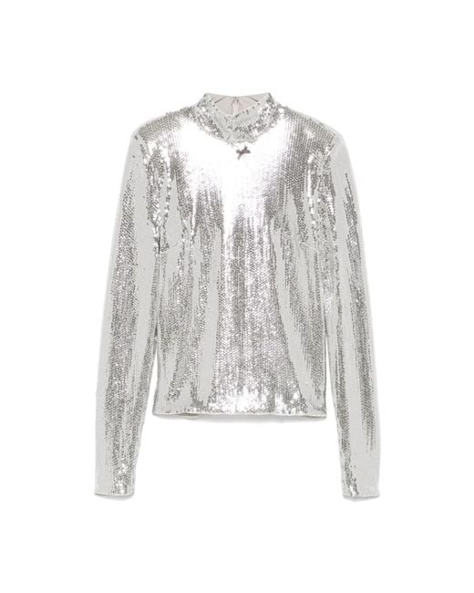 ROTATE BIRGER CHRISTENSEN Long Sleeve Tops in het White