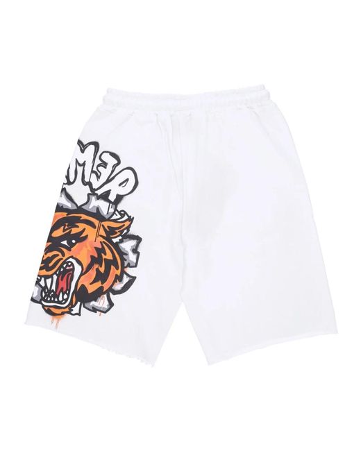 DISCLAIMER Weiße streetwear shorts in White für Herren
