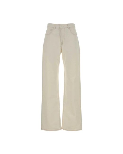AMI Wide Jeans in het Natural