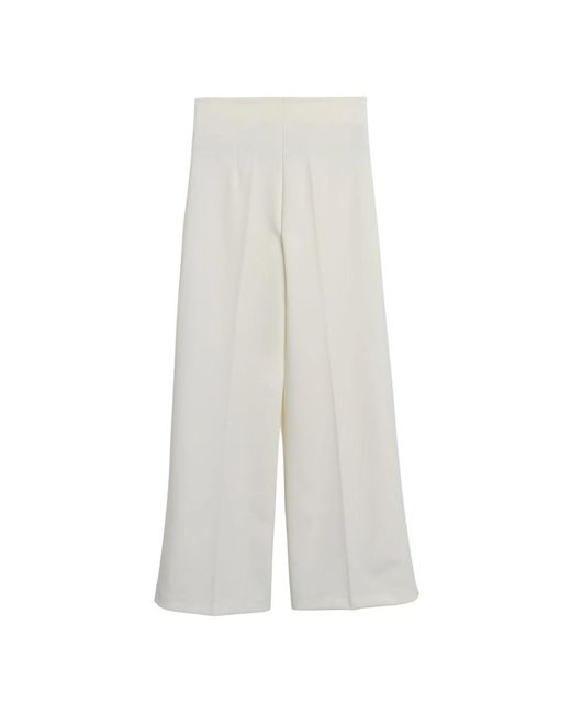 ViCOLO Stretch Crepe Broek in het White