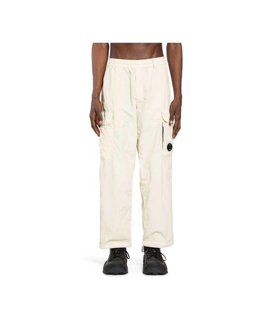 C P Company Natural Straight Trousers for men